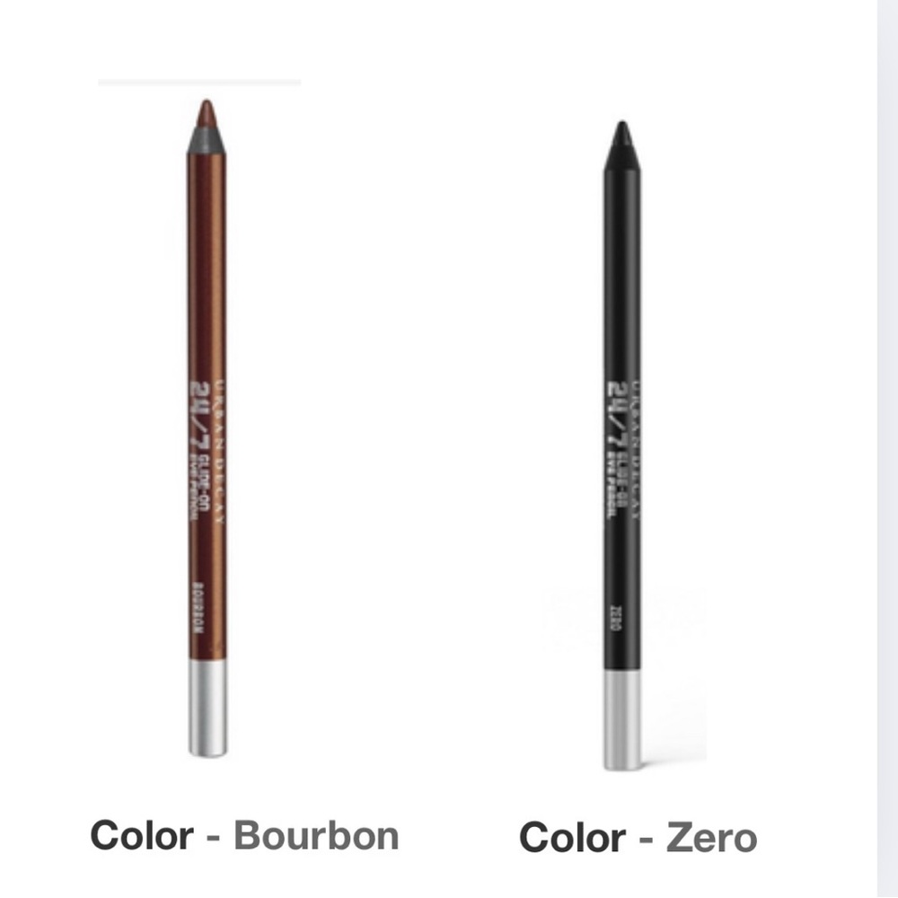 New! 2 Urban Decay 24/7 Glide-On Eyeliner Pencil - Bourbon and Zero